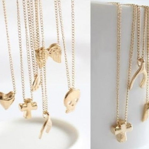 Cheapest pendant necklace gold color chain necklace clavicle chain pendant necklace