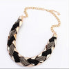 Chain Accessories Statement necklaces & pendants women Necklace Bohemian Korean Weave Fashion Metal Bead Fashion