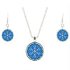 Blue Lotus Glass Jewelry Set